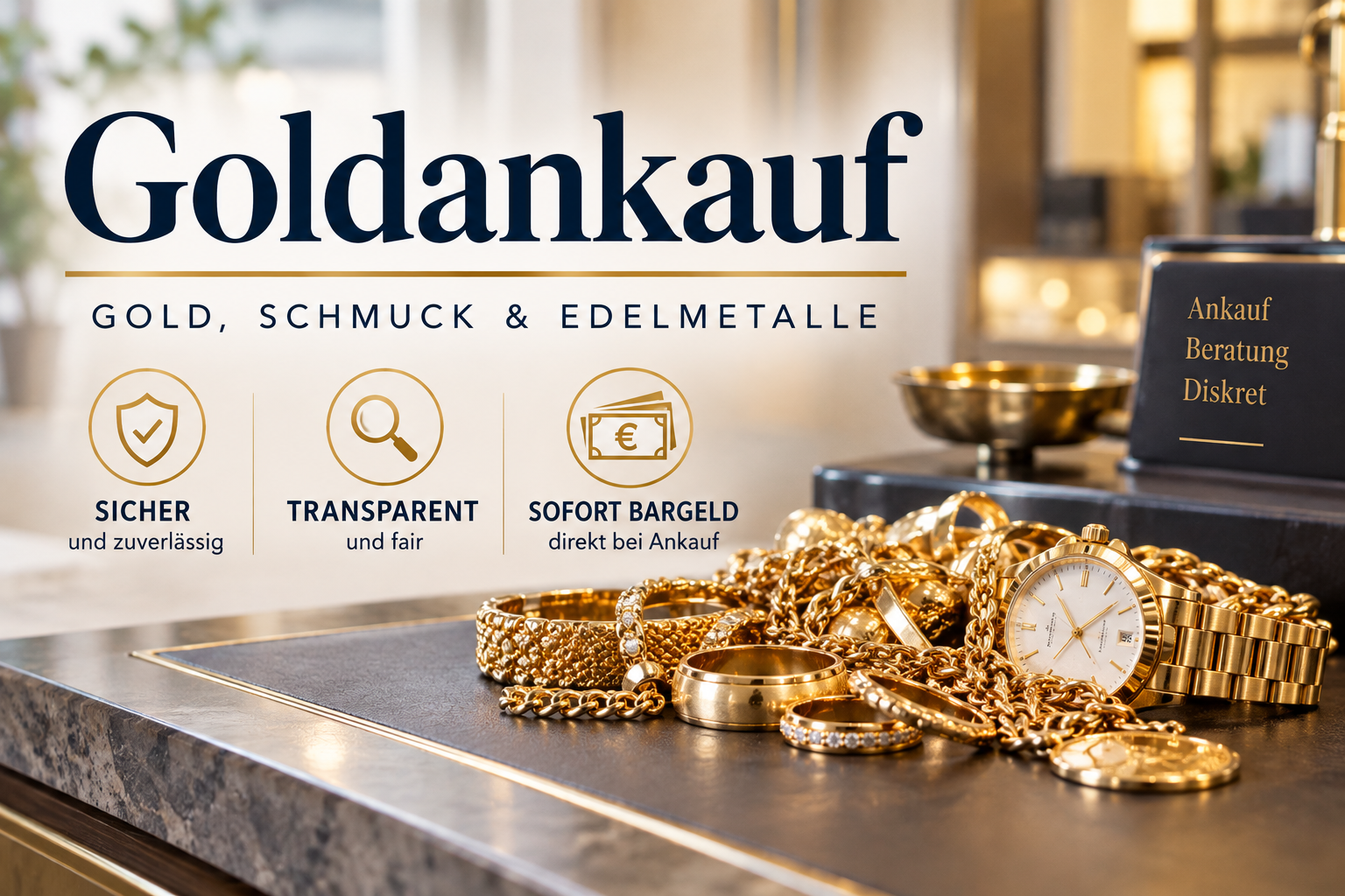 Goldankauf in Bad Laasphe bei Uhren und Schmuck Zentrum Baumann