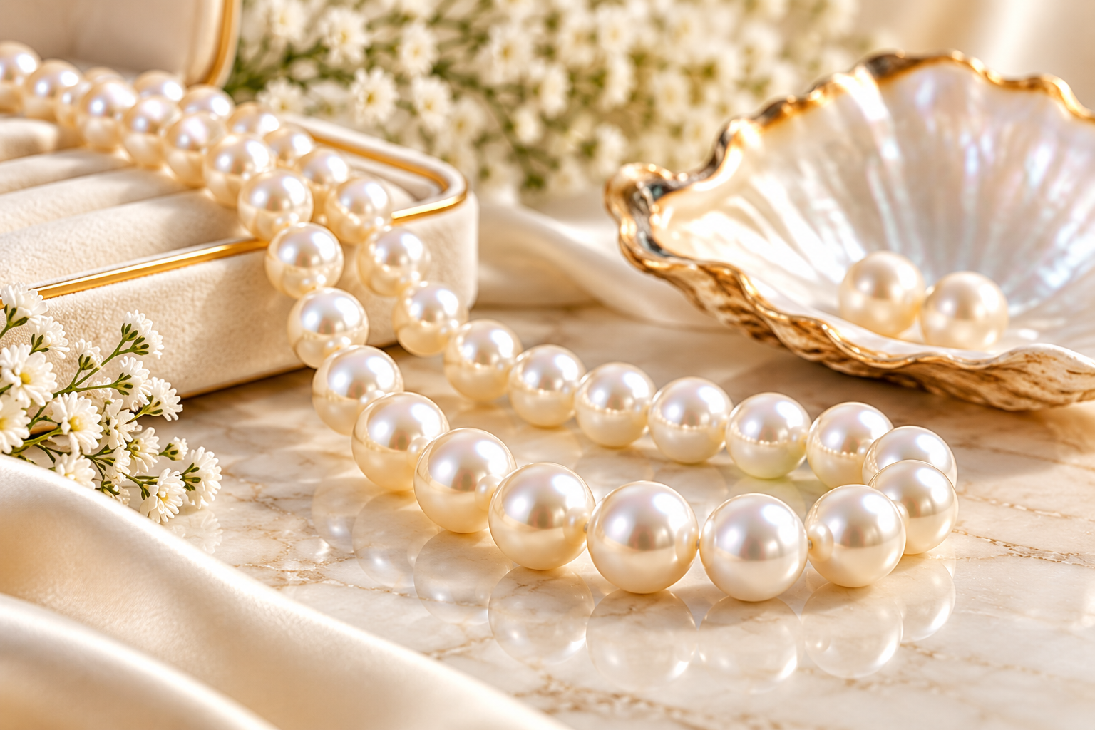 Elegante Perlenkette mit edlen Perlen