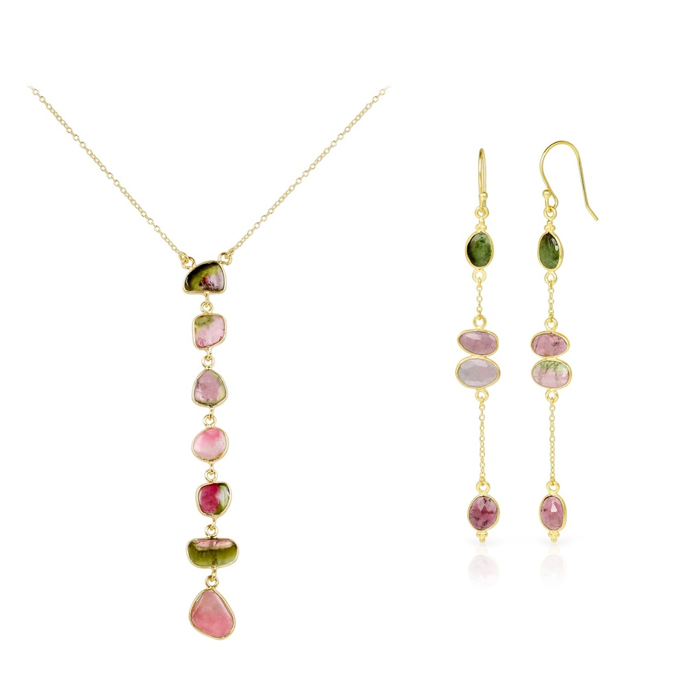 Schmuck mit farbigen Edelsteinen